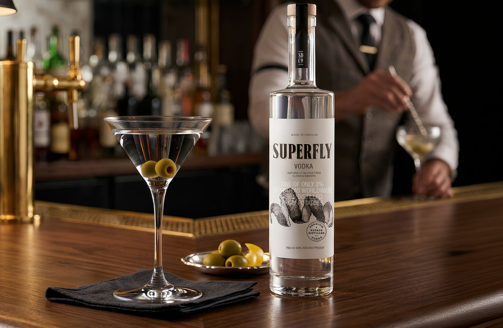 Bartender pouring Superfly
