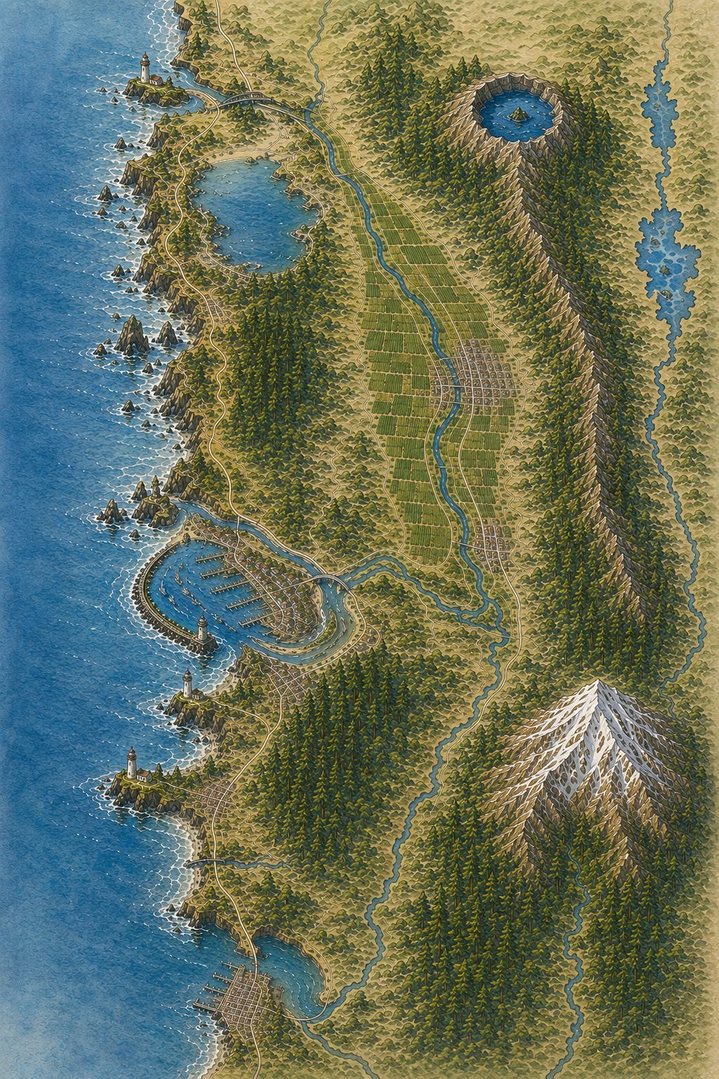 The Superfly Trail — illustrated field map of Oregon and Northern California